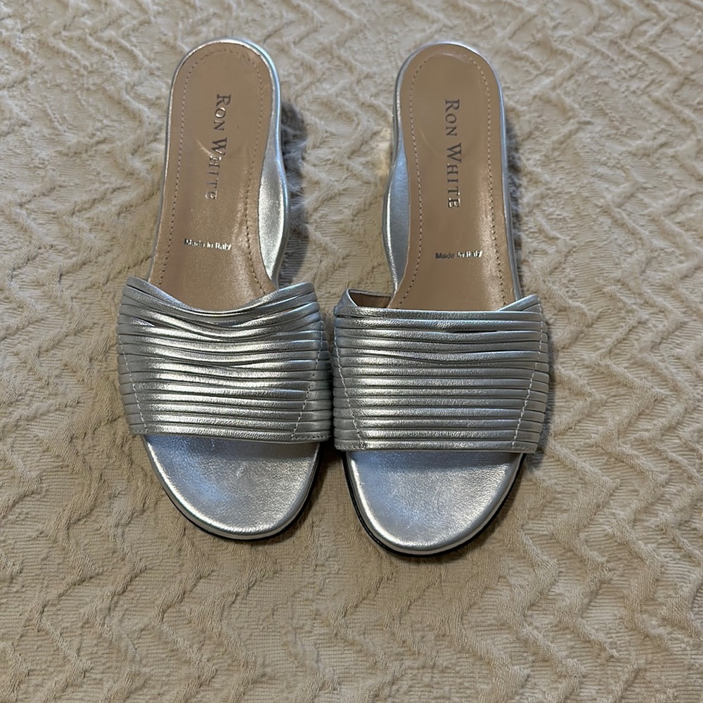 Ron White silver sandals